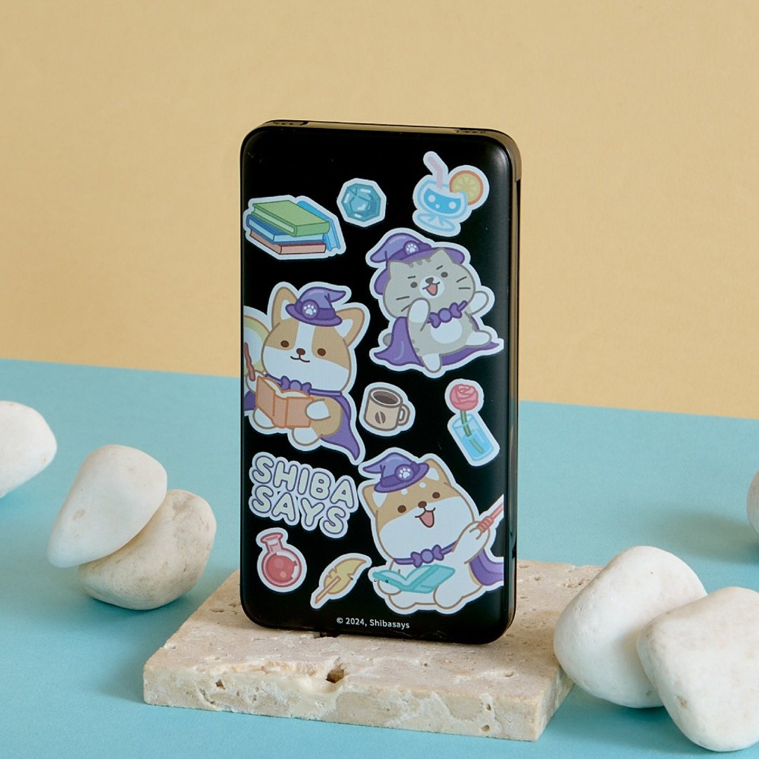 柴语录魔法师三宝双线快充10000mAh行动电源 - 充电宝/传输线 - 塑料 多色