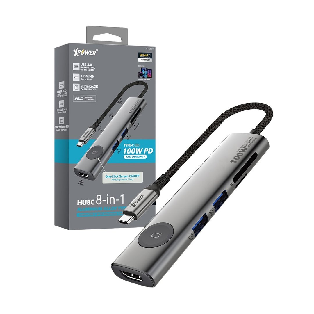 XPower HU8C 8合1 100W PD Hub - 其他 - 其他金属 灰色