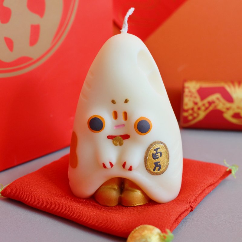 【新年礼物】财源广进 手作香氛蠟燭 棉花柏木香味 - 香薰/精油/线香 - 蜡 