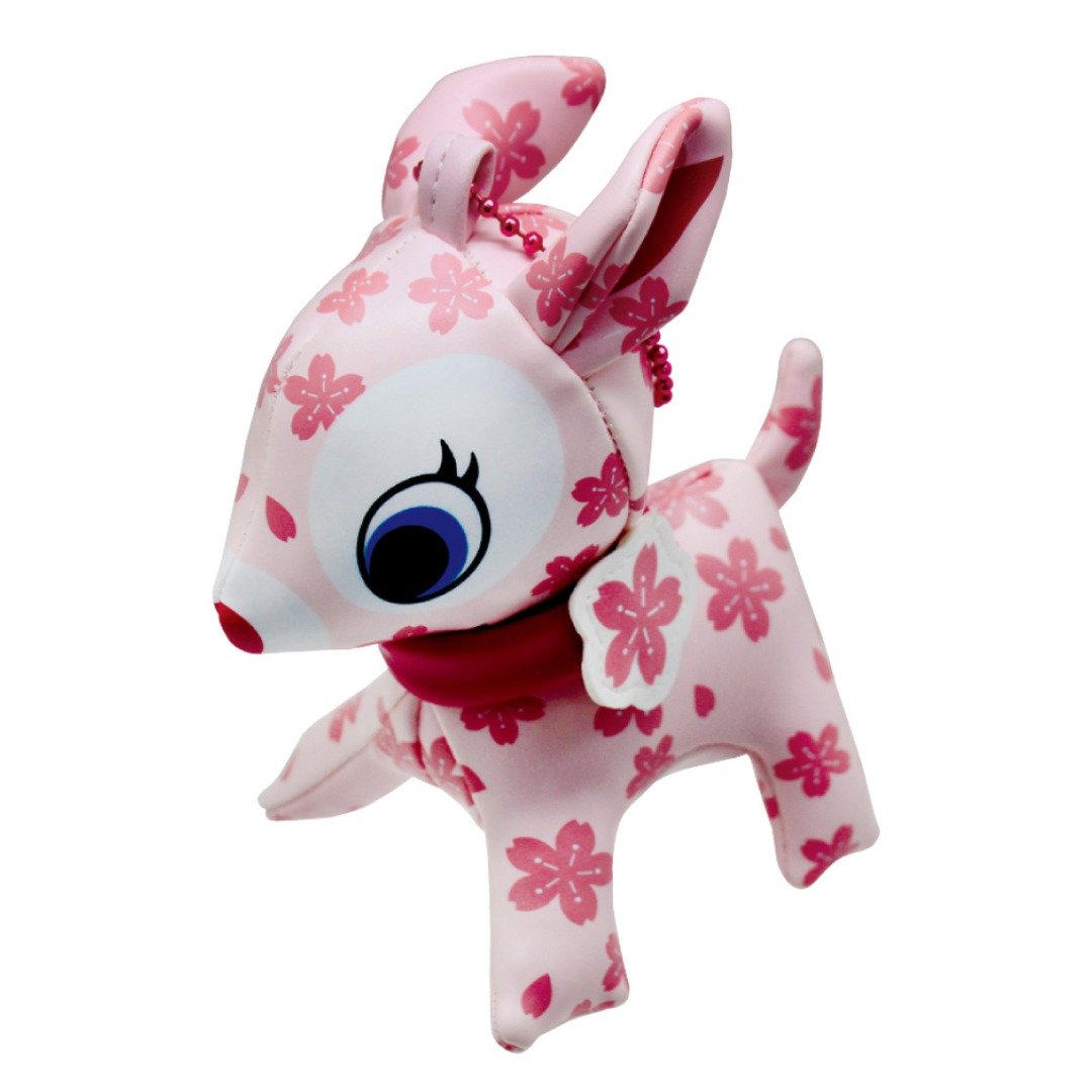 Puchi Babie Key Chain Sakura PK Deer Cute Doll Gift Present Japan - 玩偶/公仔 - 其他材质 粉红色