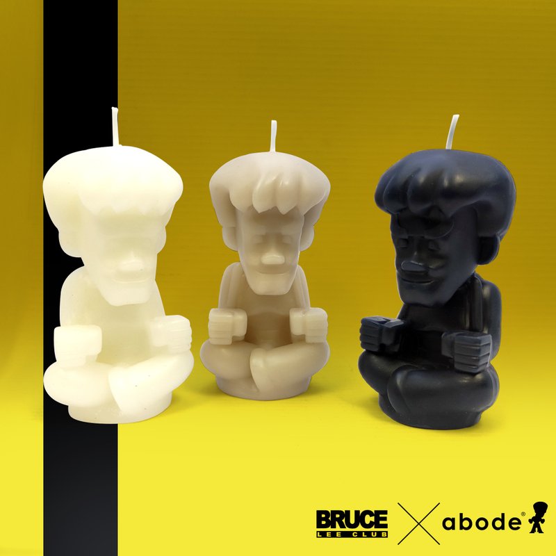 套3人偶香味蜡烛 ---  Bruce Lee Club X abode系列 - 蜡烛/烛台 - 蜡 
