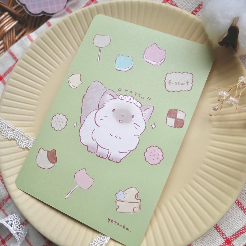 明信片 撒娇猫咪 - 卡片/明信片 - 纸 绿色