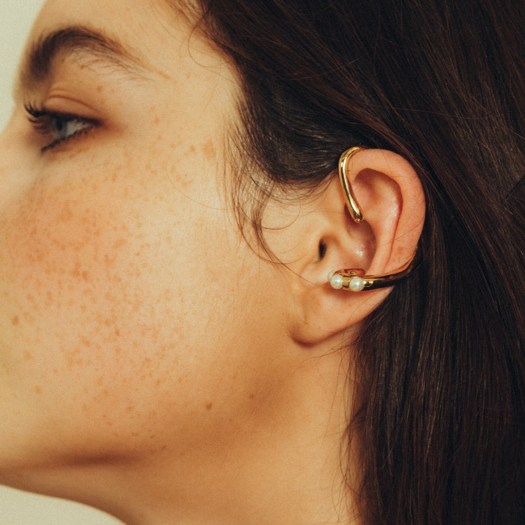 耳扣 耳夹 Ear cuff - Maggie 单色 单边 - 耳环/耳夹 - 其他金属 金色
