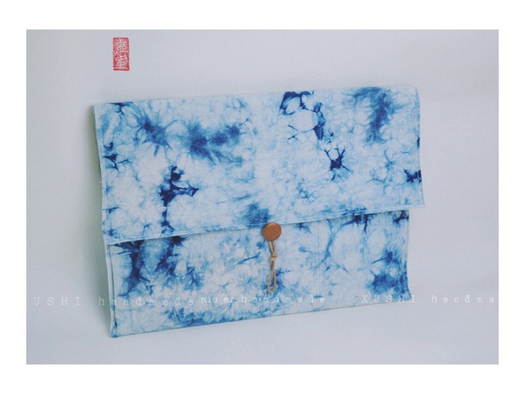 国风 蜡染扎染 古朴蓝色电子书kobo 电脑包MacBook 笔电保护套 - 电脑包 - 棉．麻 