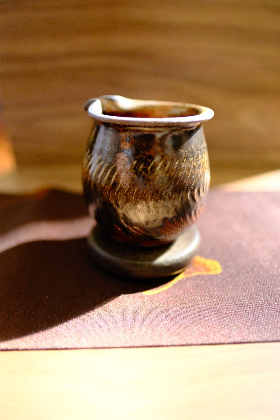 柴烧茶海 - 钴蓝结晶茶海 - 公道杯 - 陶艺 - 陶 咖啡色