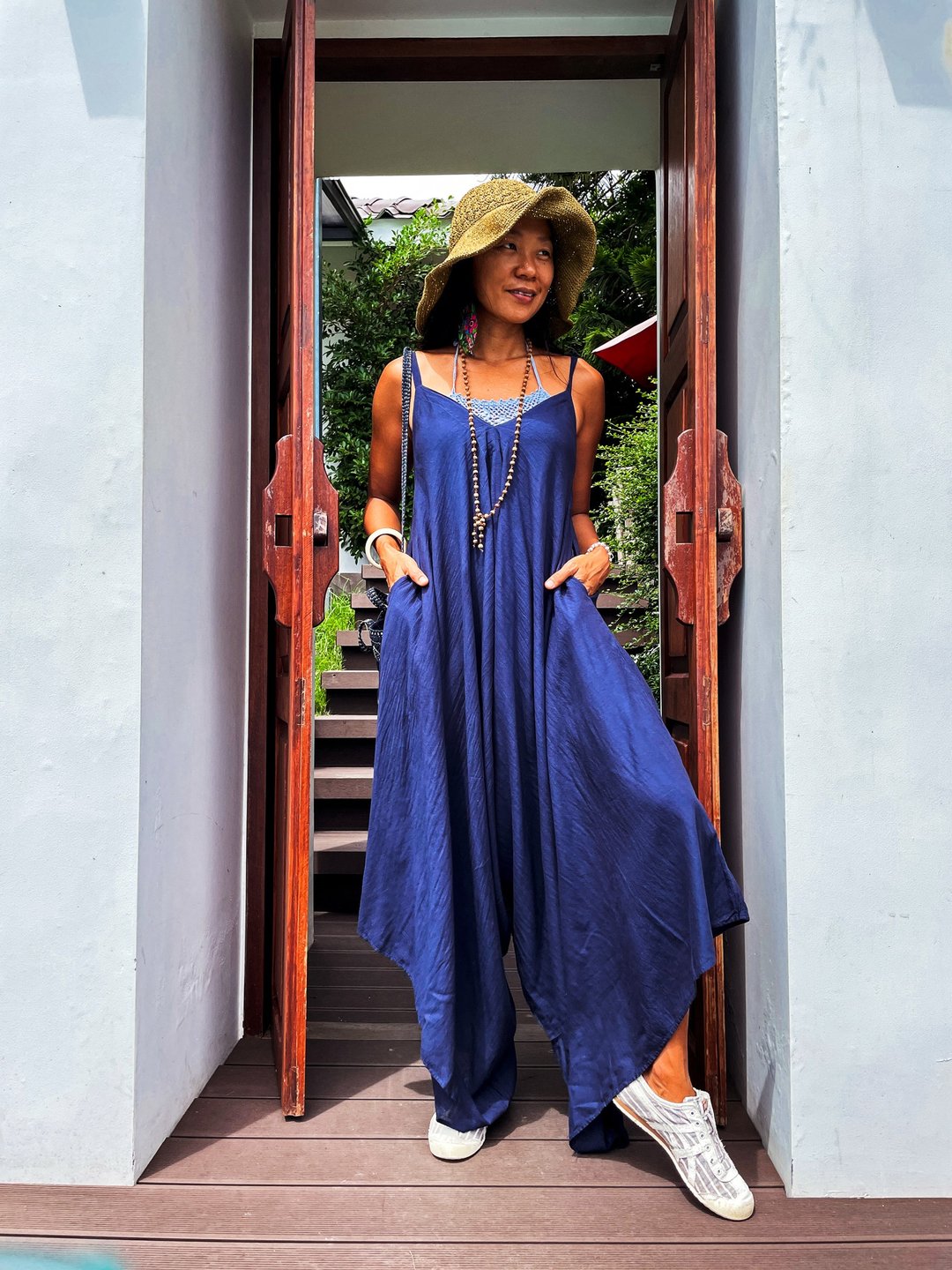 Harem Jumpsuit, Wide Leg Jumpsuit, Yoga Romper, Summer Overall, Boho Jumpsuit, F - 背带裤/连体裤 - 其他材质 