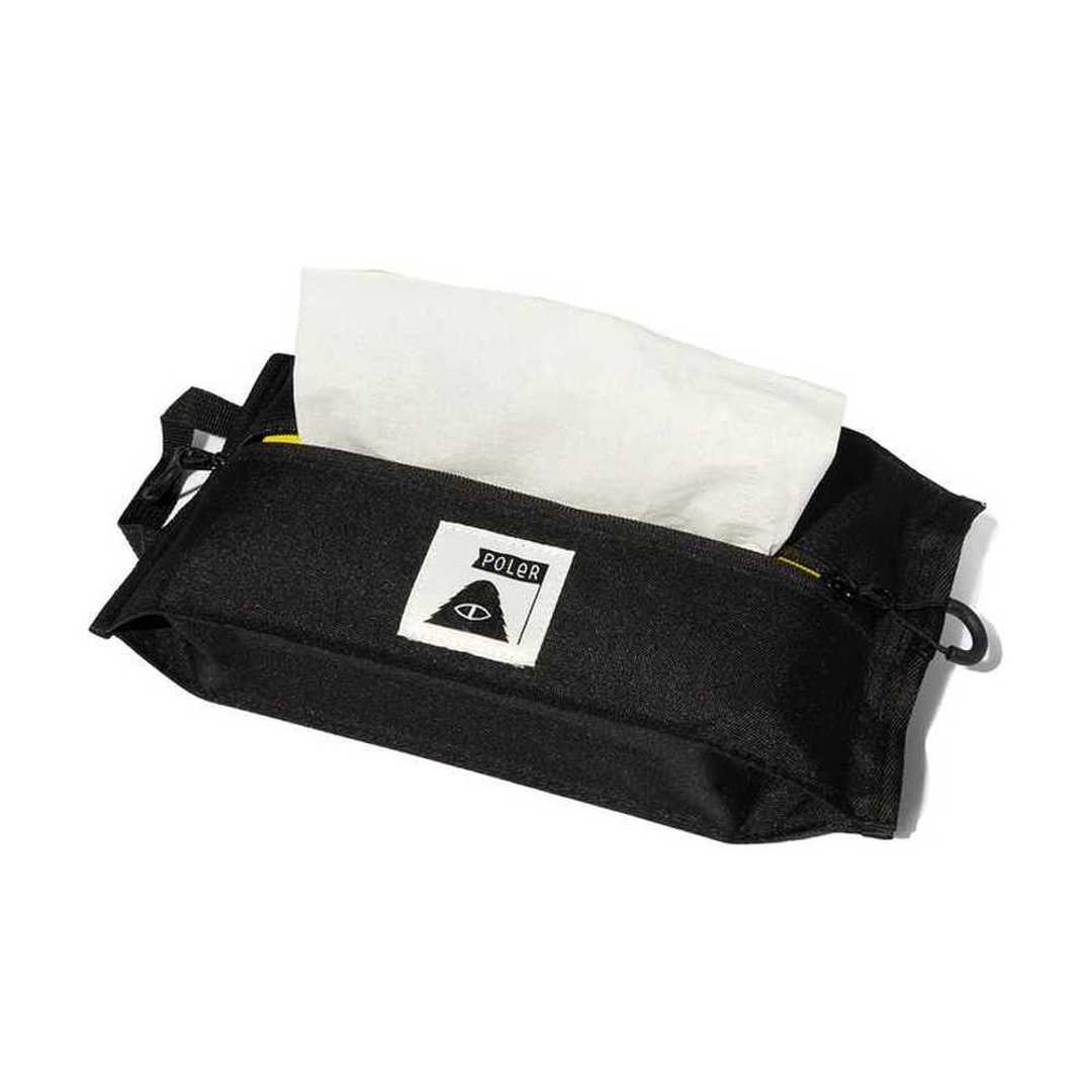日本限定 POLER BOX TISSUE CASE 吊挂餐巾袋纸巾盒 黑色 - 露营用品 - 防水材质 黑色