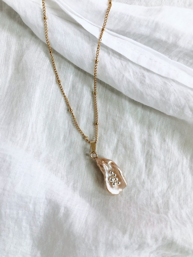 海洋之珠项链 / 吊饰 - 项链 - 贵金属 金色