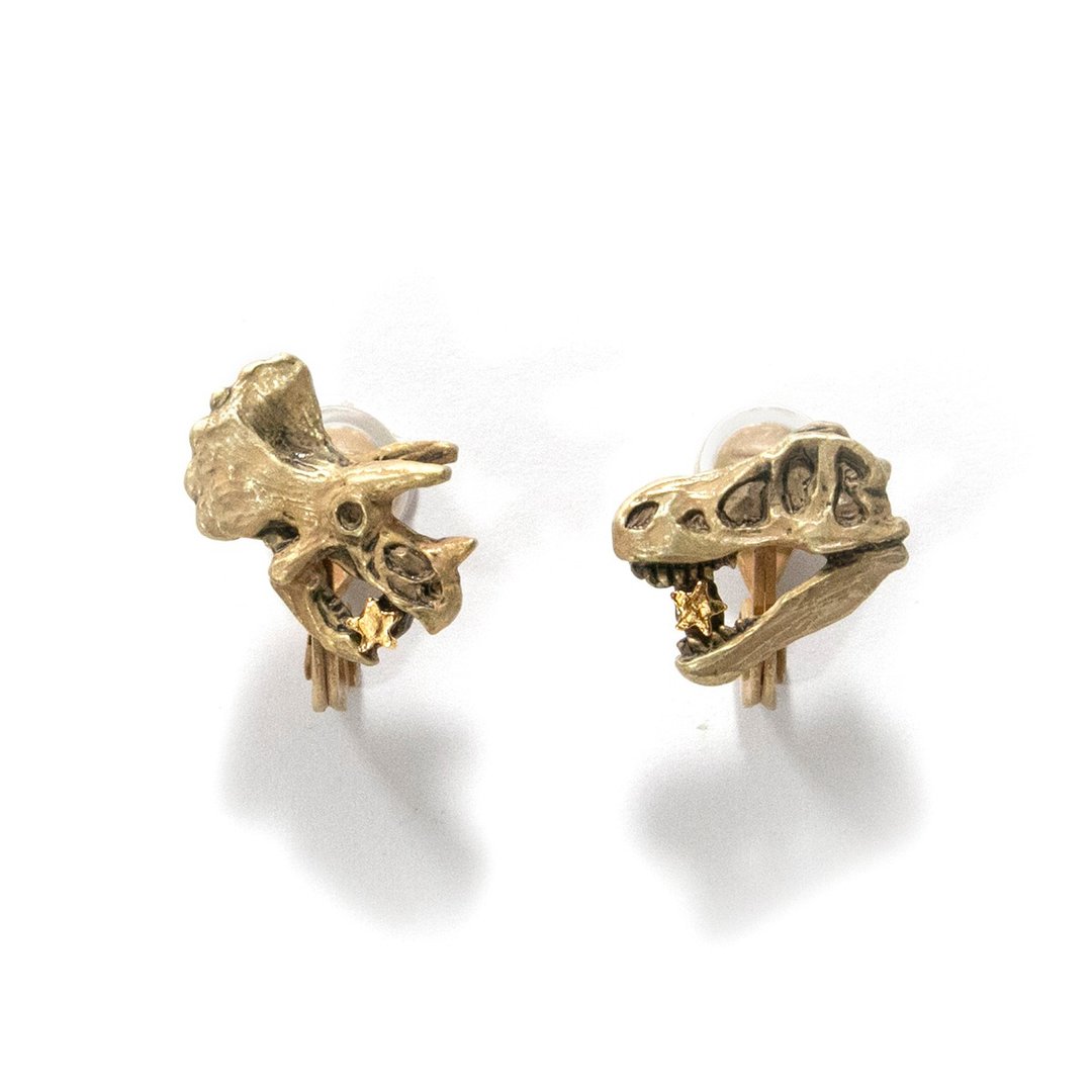 Cretaceous Clip-On Cretaceous Ear clips EA143 - 耳环/耳夹 - 其他金属 金色