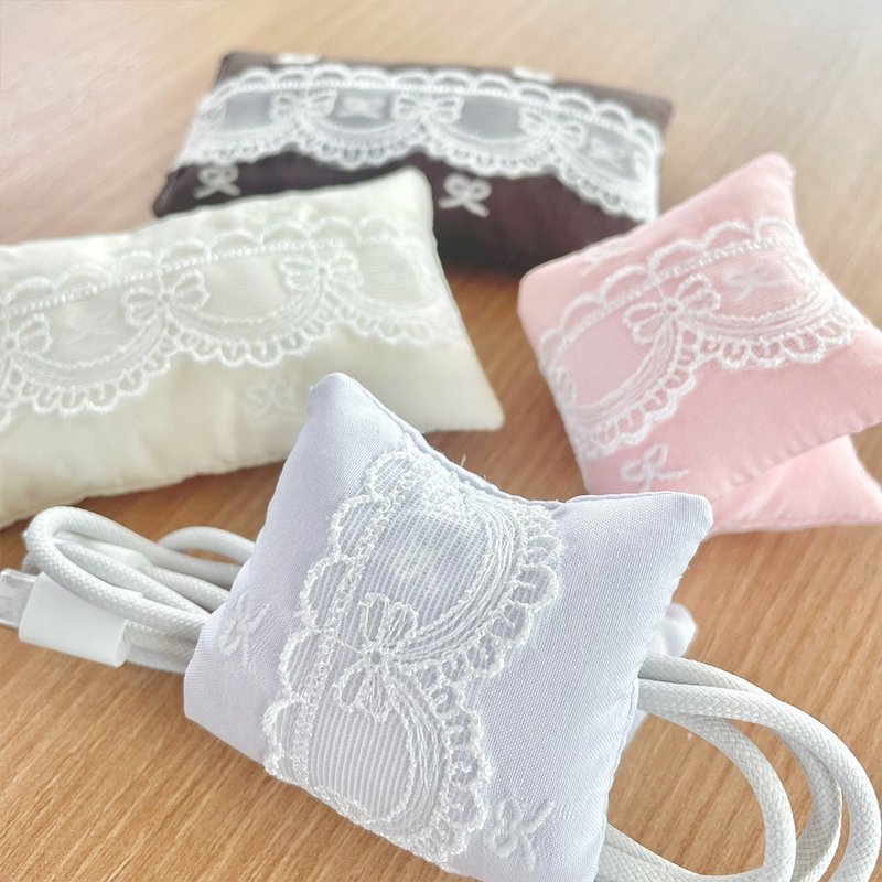 丝带抱枕耳机收纳器 / 数据线收纳 - 卷线器/电线收纳 - 聚酯纤维 多色