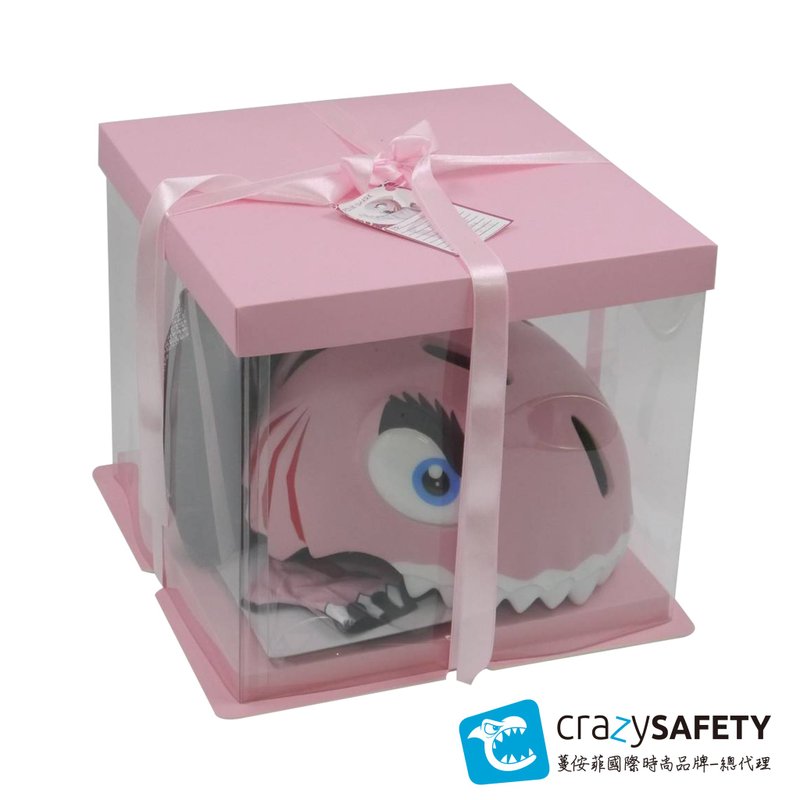 【限量礼盒】鲨鱼系列/安全帽/手套/铃当/护膝护肘 - 安全帽 - 其他材质 粉红色