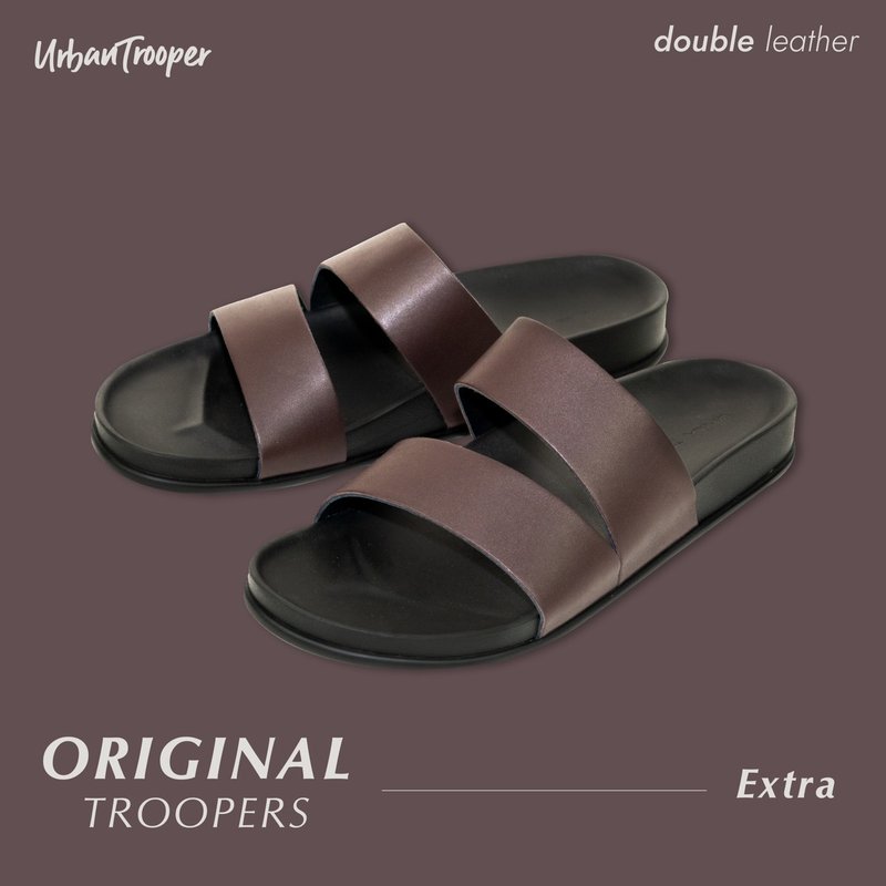 Urban Trooper, Original Troopers Leather, Mangosteen Purple - 拖鞋 - 防水材质 紫色