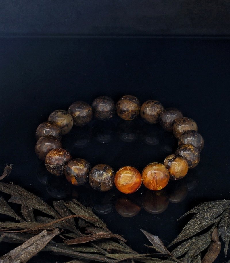 波罗的海天然药珀 12.5mm 手链 Baltic Amber Bracelet 12.5mm - 手链/手环 - 宝石 