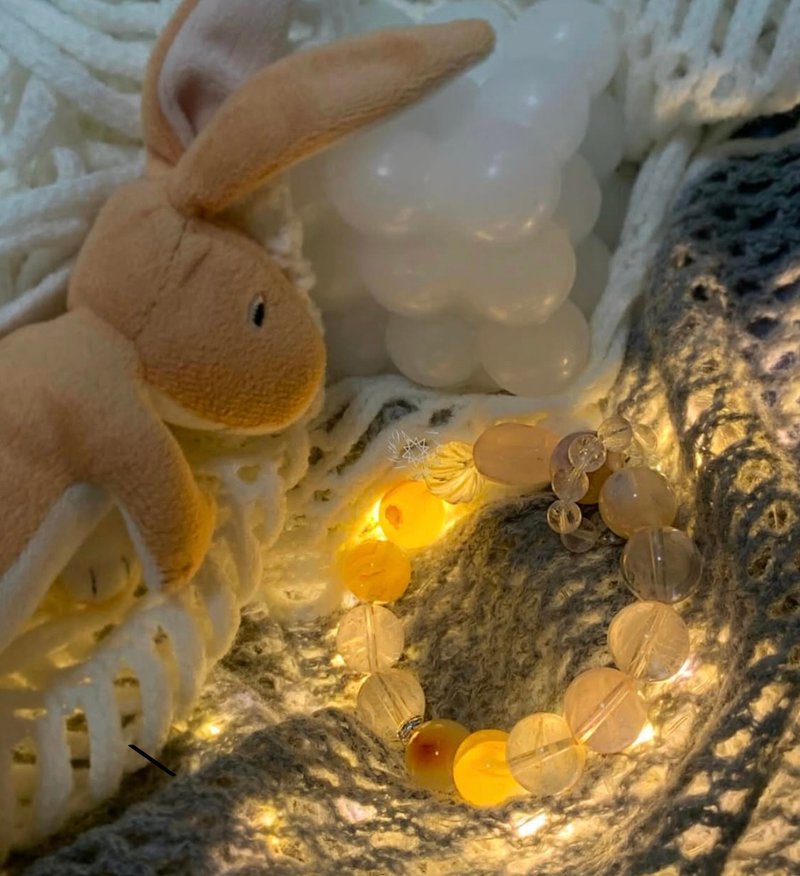 Crystal.EAA 设计款手链 蓝托帕 樱花玛瑙 粉水晶 白晶 雪花幽灵 - 手链/手环 - 水晶 粉红色