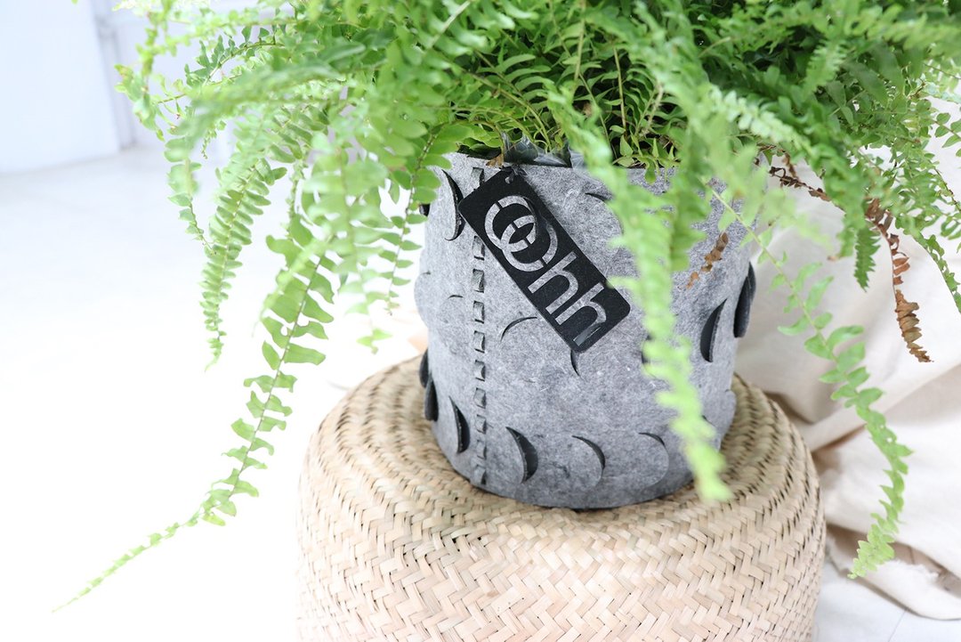 OOhh Cylinder Eco Felt Pot 圈圈绿毛毡圆植筒 花器 可放户外 - 花瓶/陶器 - 其他材质 