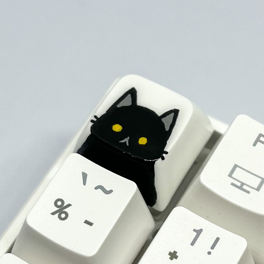 XDA keycap black cat (black cat) - 电脑配件 - 塑料 白色