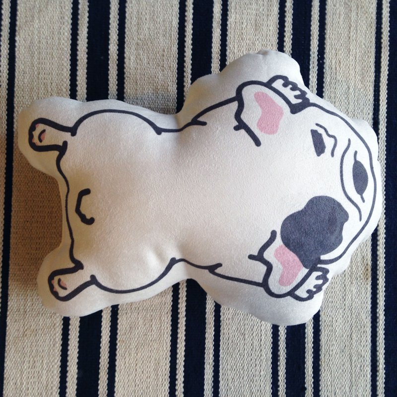 法斗抱枕 - 枕头/抱枕 - 其他材质 白色