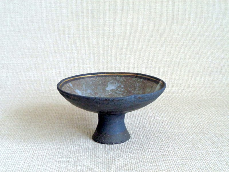 高脚杯 金彩轮花 a - 其他 - 陶 灰色