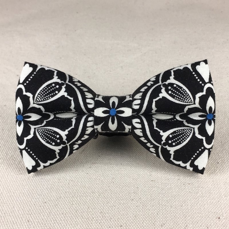 Mr.Tie 手工缝制领结 Hand Made Bow Tie 编号136 - 领带/领带夹 - 棉．麻 黑色