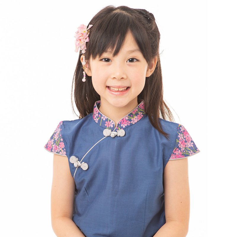 儿童旗袍 古风 四季款 采岚倚梅 - 旗袍 - 棉．麻 