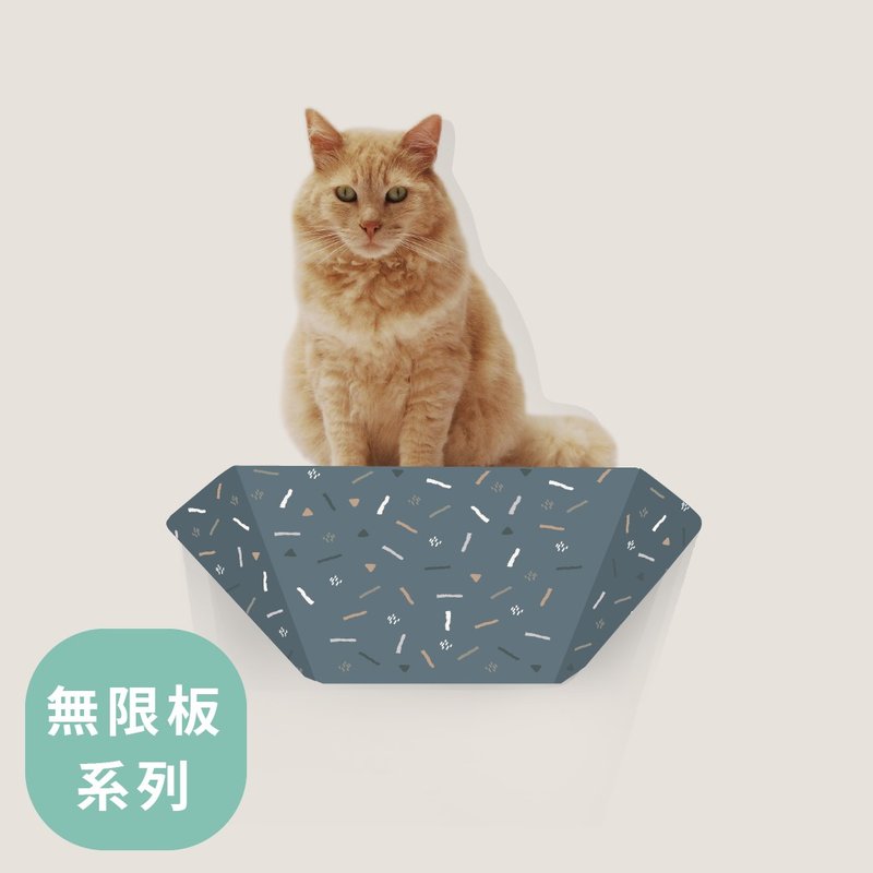 SWEE无限猫跳板45cm- 墨绿点点-原创设计 - 抓板/跳台 - 纸 卡其色