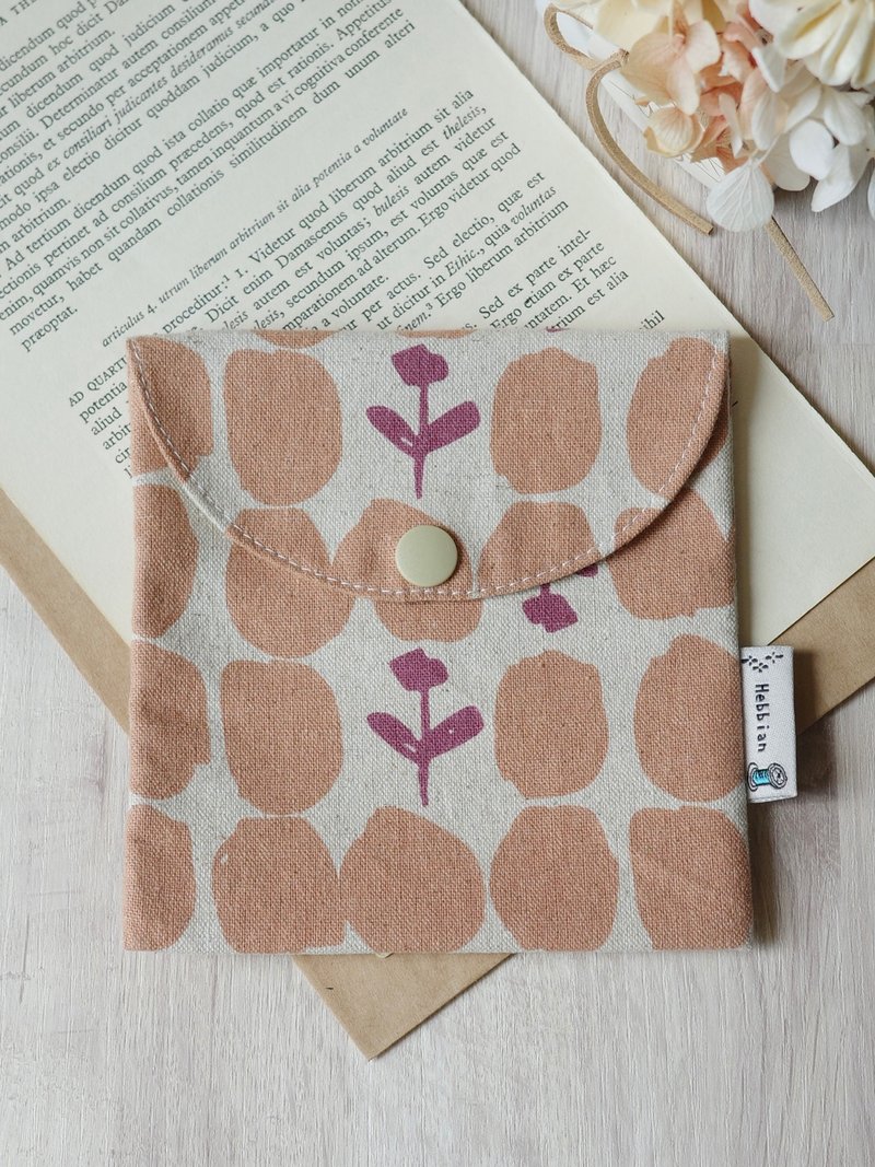 粉色的莱姆 - 棉棉包 口罩包 卫生棉包 收纳小包 | 海柏手作 - 化妆包/杂物包 - 棉．麻 