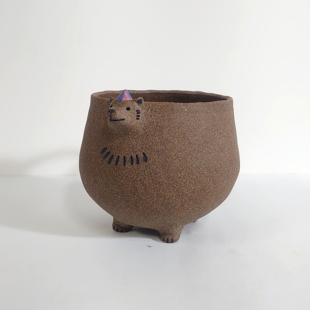 棕熊杯杯 - 其他杯子 - 陶 咖啡色