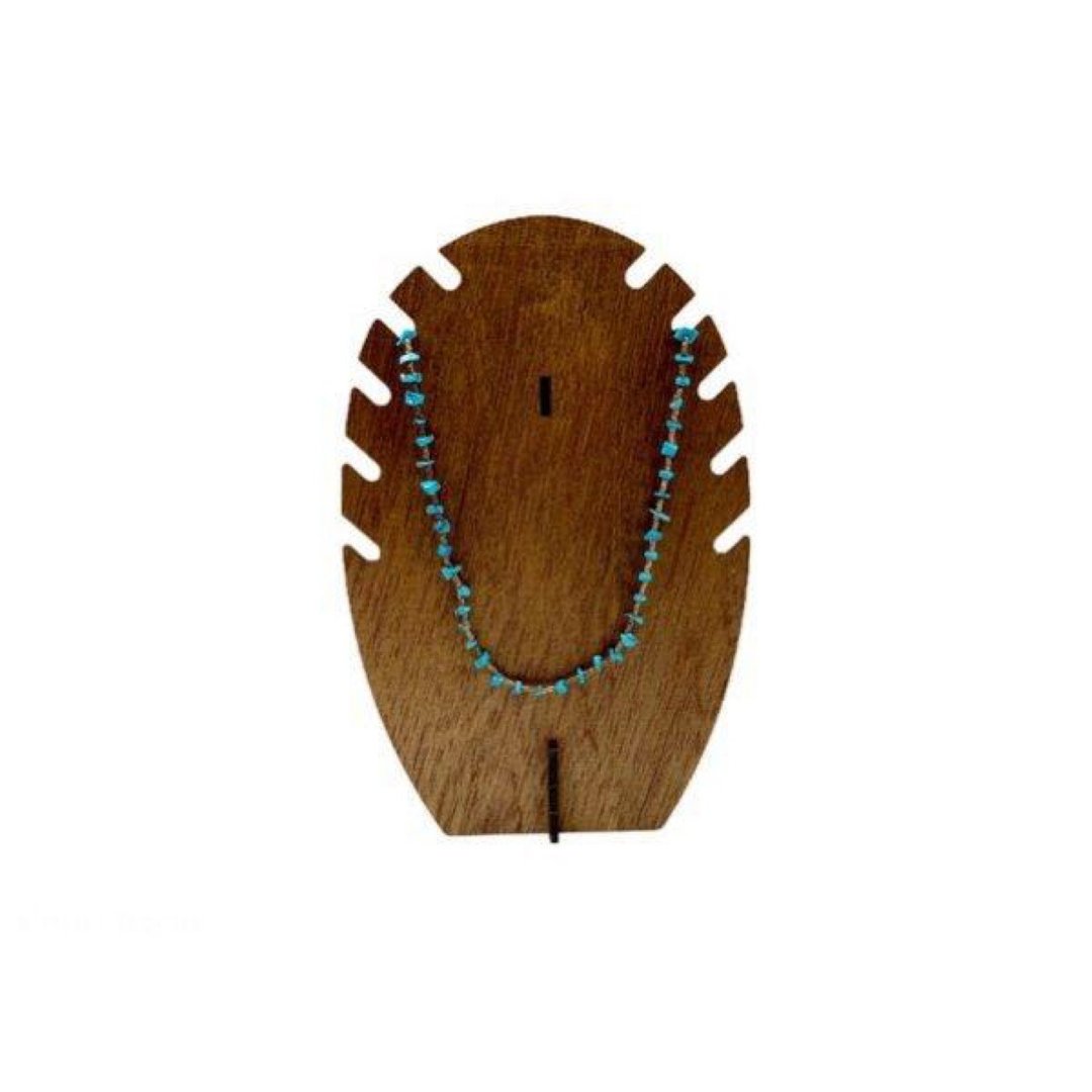 necklace stand wooden - 收纳用品 - 木头 咖啡色