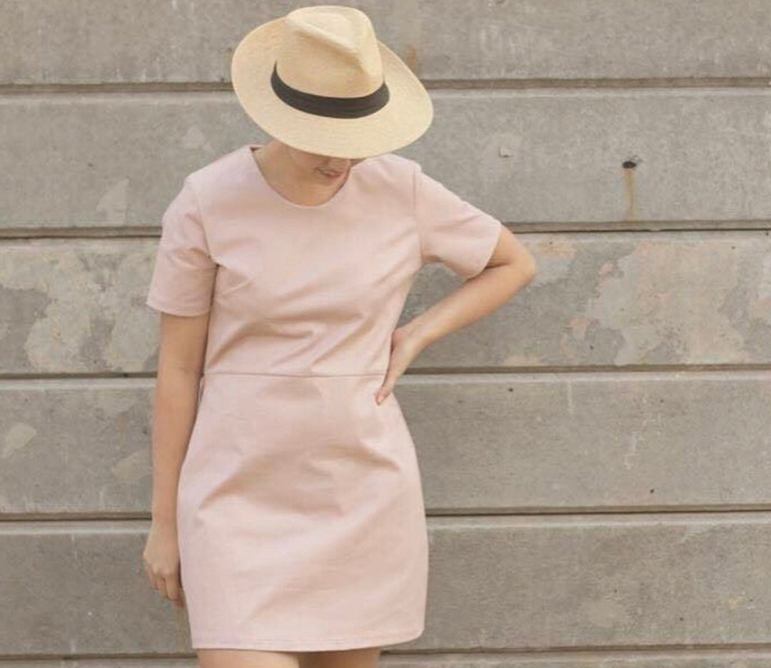 Dress Soft Pink A-Line - 女装长裤 - 棉 