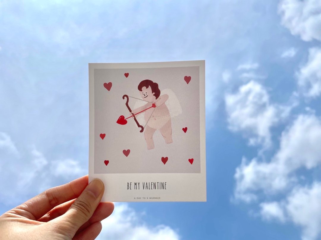 【MURMUR 明信片】BE MY VALENTINE - 卡片/明信片 - 纸 白色