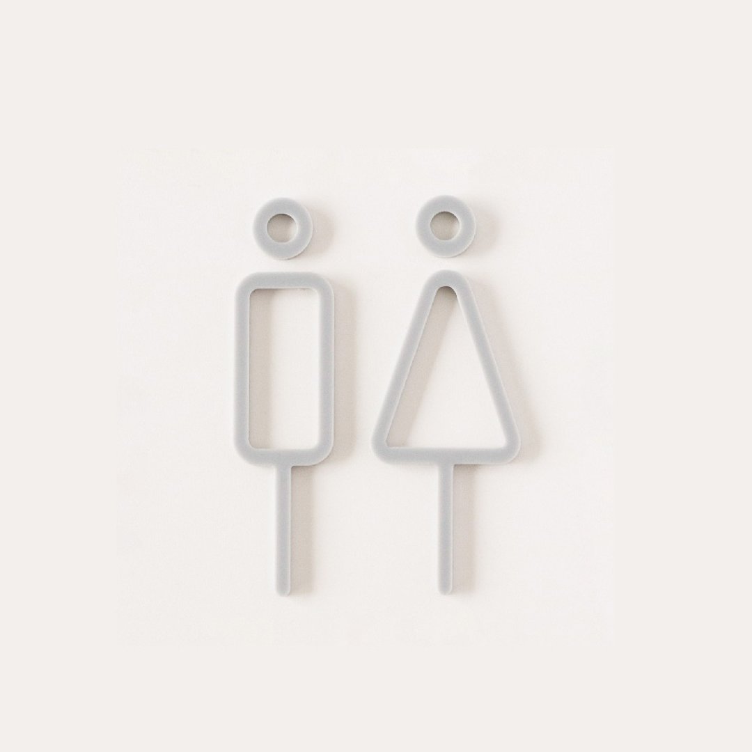 MOHEIM RESTROOM SIGN 男女标示 灰 - 其他 - 塑料 灰色
