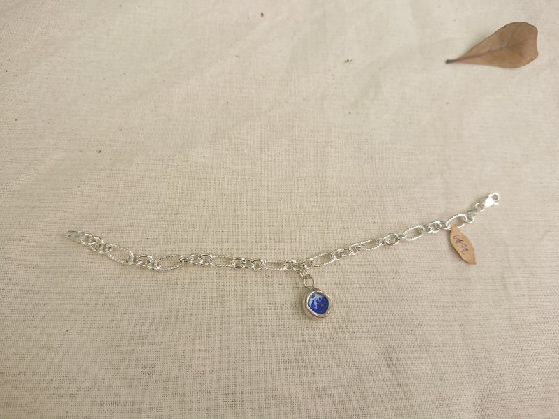 设计手工 手工珐琅坠饰925纯银手链 - 手链/手环 - 纯银 银色