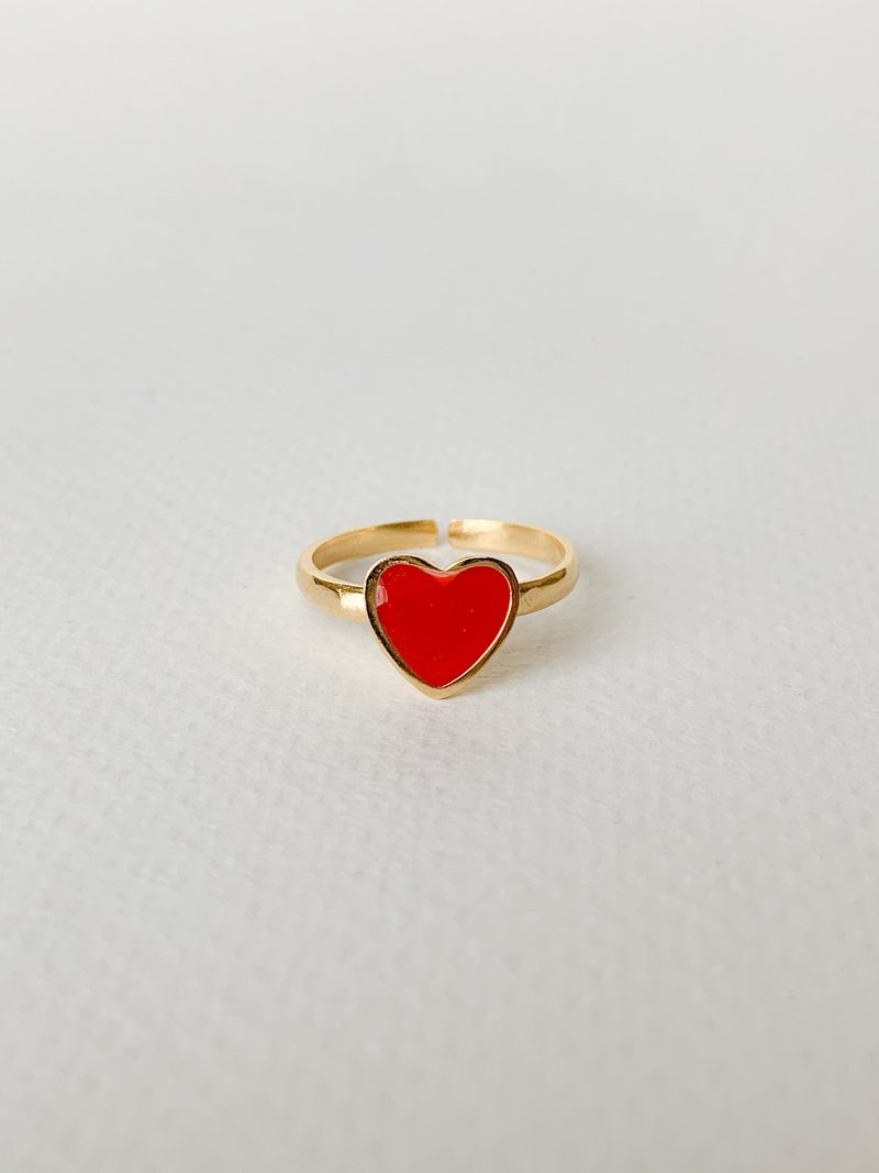 Heart Ring (v2) - 戒指 - 铜/黄铜 