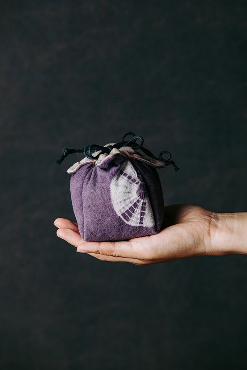 【日作染】双色蒂福袋 - 化妆包/杂物包 - 棉．麻 