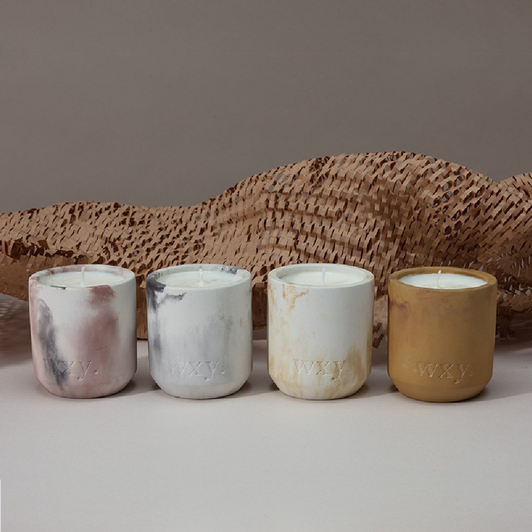 【福利展示品】 英国 wxy Studio2 手染水泥蜡烛 - 蜡烛/烛台 - 水泥 多色