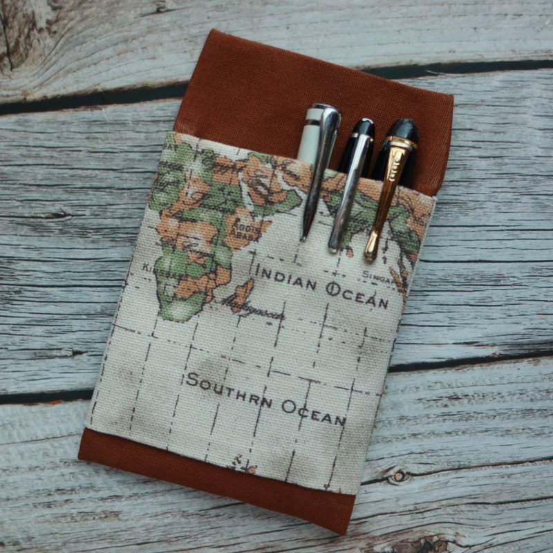 地图 口袋型笔袋  护理师笔袋 医师笔袋 老师笔袋 - 铅笔盒/笔袋 - 棉．麻 