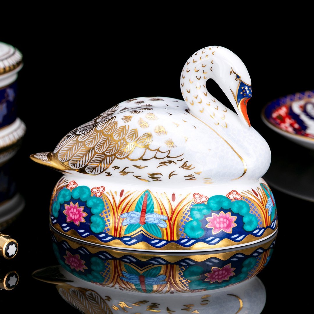 皇冠德比 Royal Crown Derby 1996梦幻天鹅 骨瓷纸镇摆饰 - 摆饰 - 瓷 