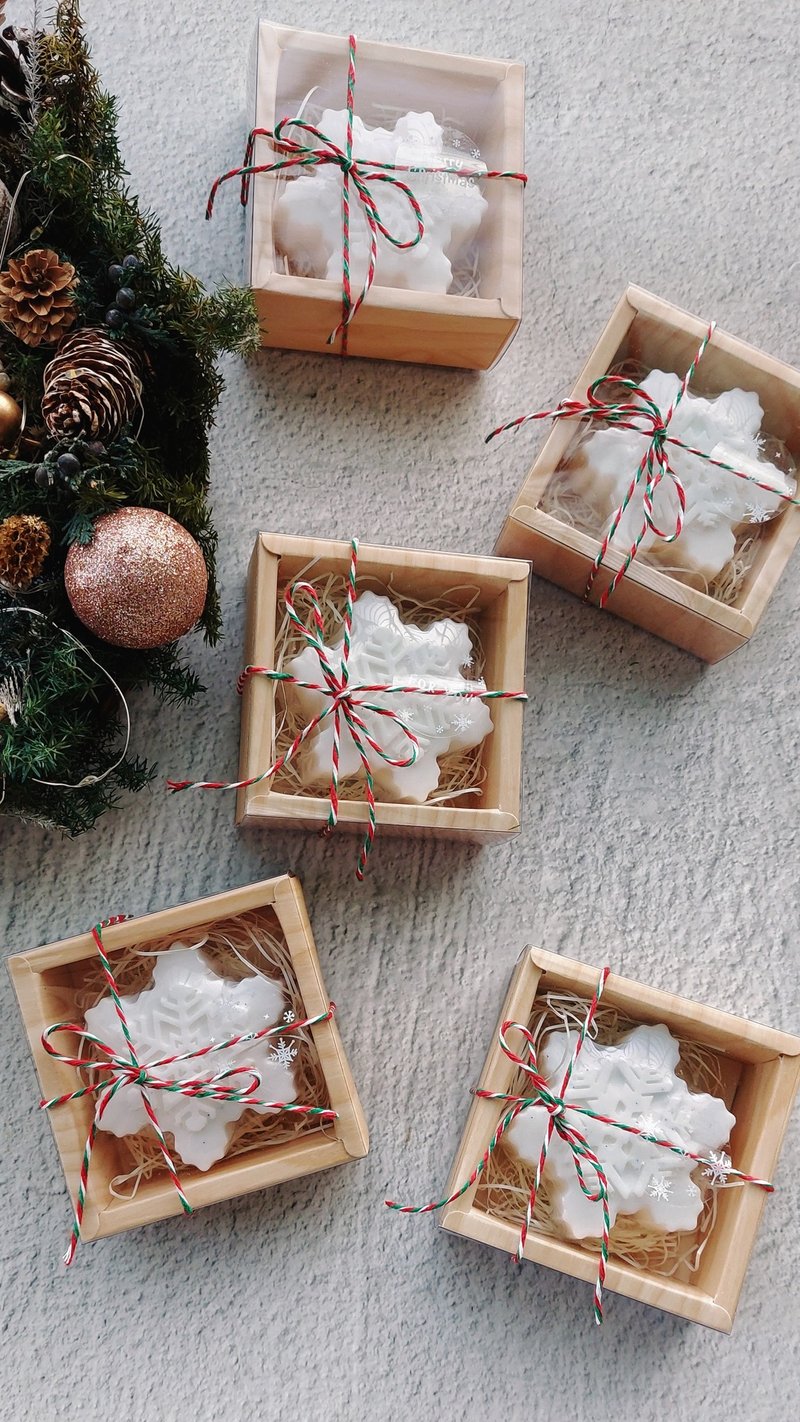 【圣诞礼物】 雪花香氛皂手工皂 - 香薰/精油/线香 - 其他材质 