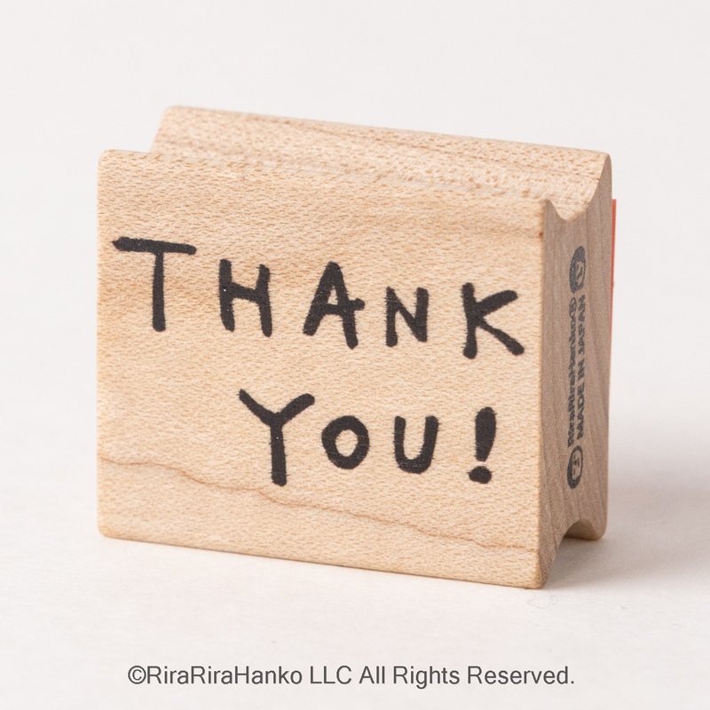 THANK YOU!【26mmx30mm】*橡皮图章*R026 - 印章/印台 - 木头 
