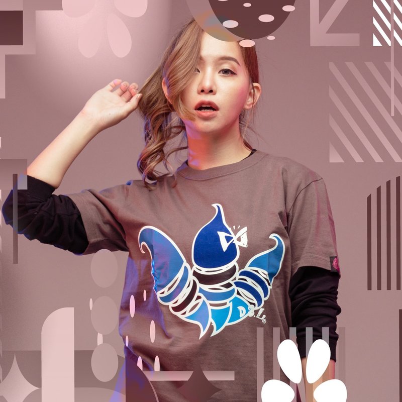 【限时出清6折】我不爱运动系列之腹鼓食上T-铁灰色(女生版) - 女装 T 恤 - 棉．麻 多色