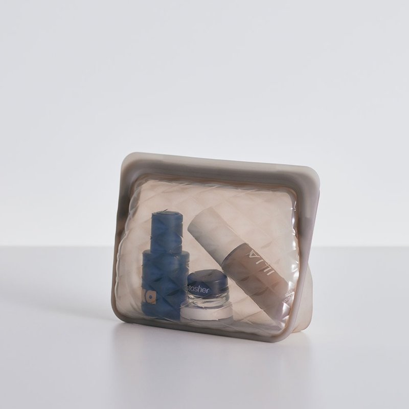 【新品】美国 Stasher 美妆收纳硅胶密封袋-站站-奶茶 - 化妆包/杂物包 - 硅胶 卡其色