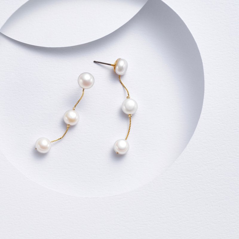 耳夹 Mellow -LATUA STELLA- - 耳环/耳夹 - 珍珠 金色