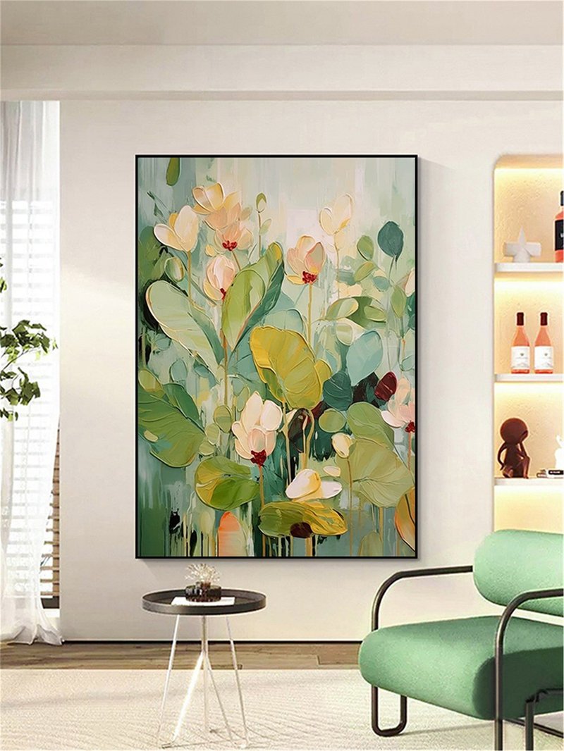 夏花 手绘油画/抽象/原创商品/装饰画/挂画/客厅/走廊/沙发画 - 海报/装饰画/版画 - 亚麻 多色