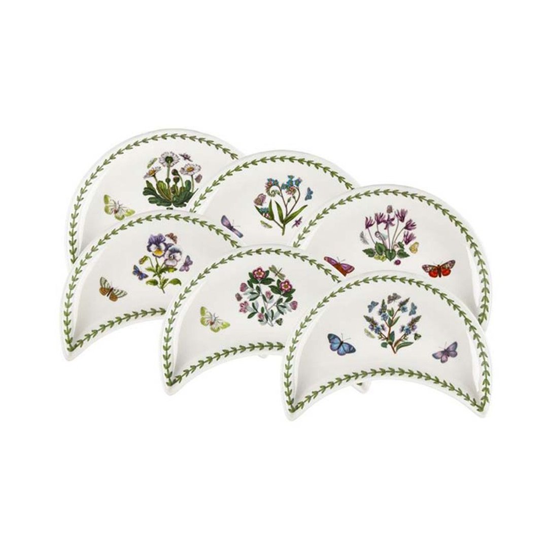 Botanic Garden 经典植物园系列-21.5cm月形盘(6入套组) - 碗 - 瓷 白色