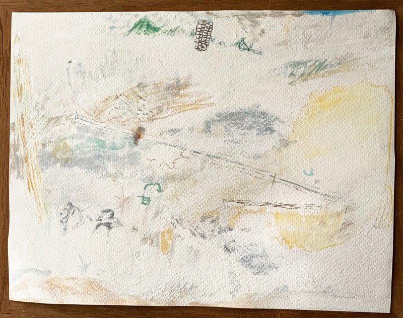 绘画作品--山脚下的公园 - 海报/装饰画/版画 - 纸 