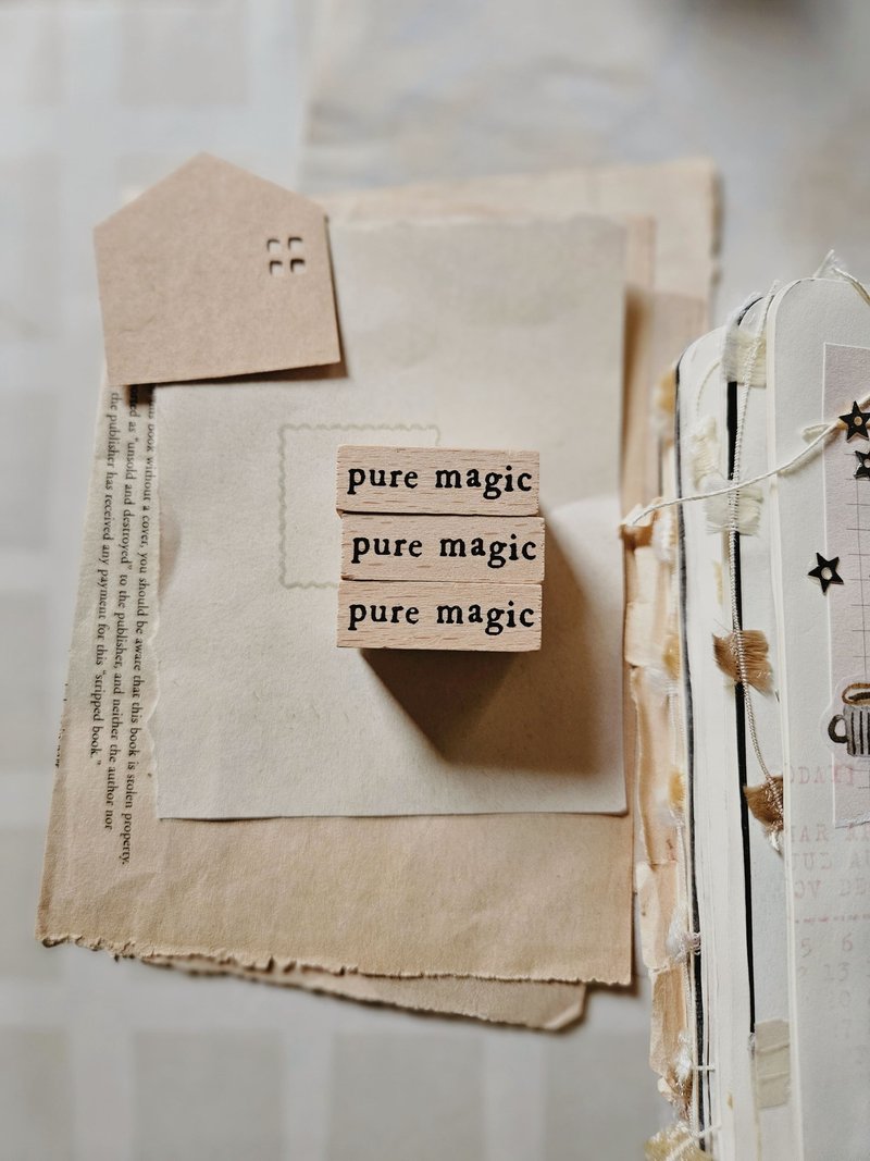 pure magic 橡皮章 - 印章/印台 - 木头 咖啡色