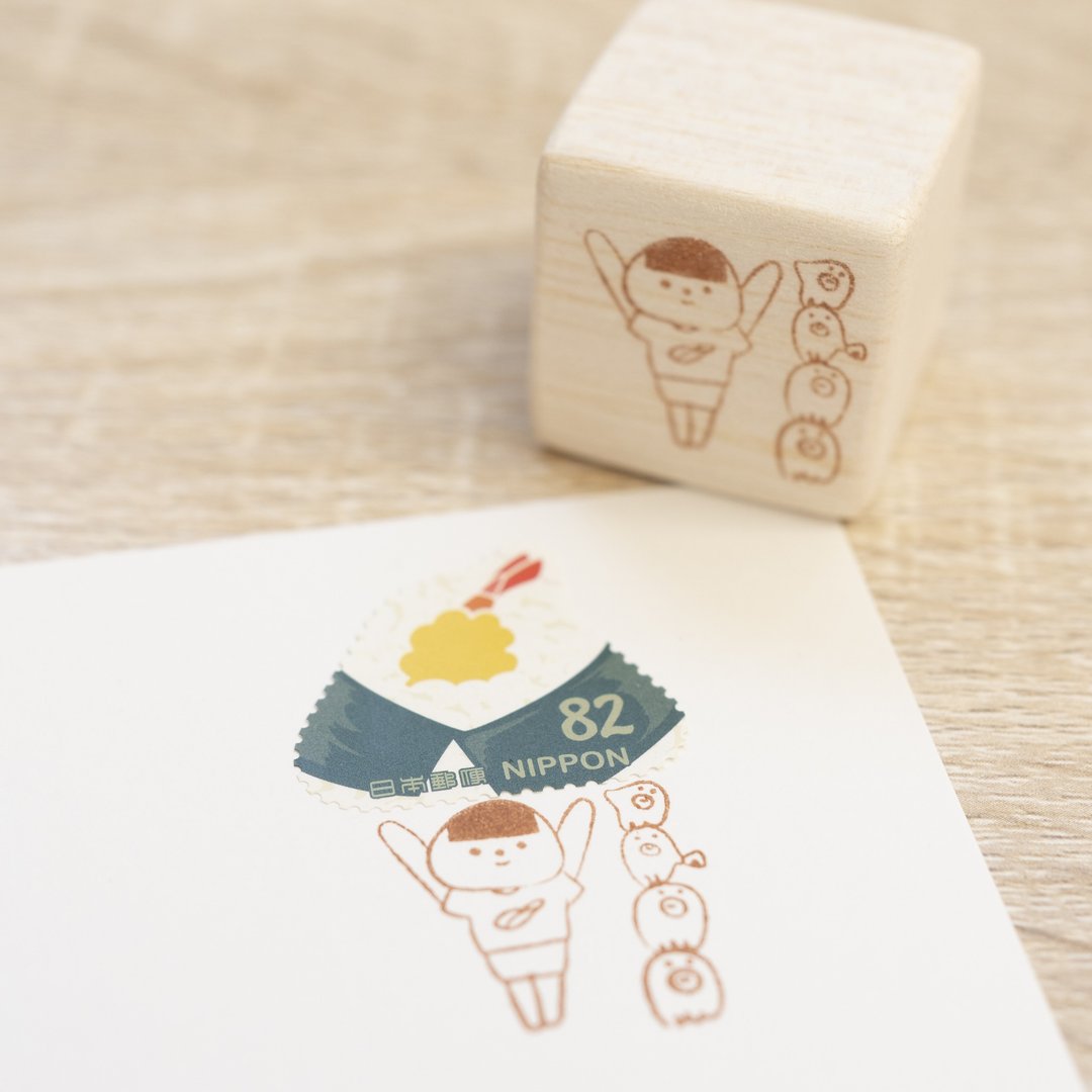Onigiri Hanko Good Sho ver. - 印章/印台 - 塑料 咖啡色