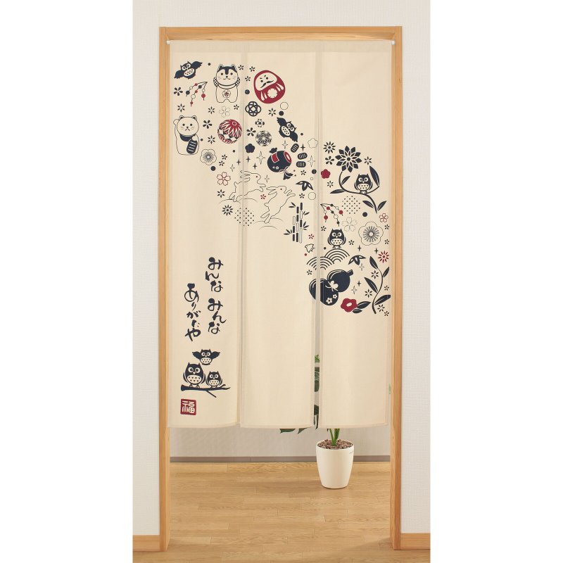 【现货】【预订】印度制 吉祥缘起物门帘150cm - 门帘/门牌 - 棉．麻 卡其色