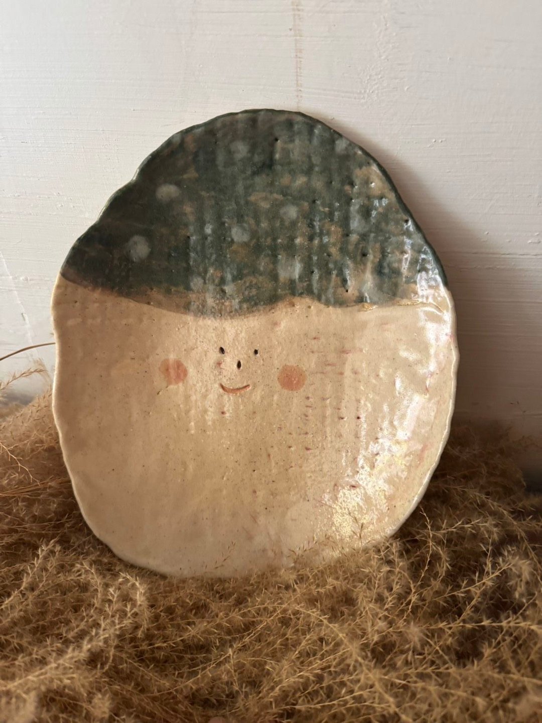 绿豆笑脸盘 - 其他 - 陶 绿色