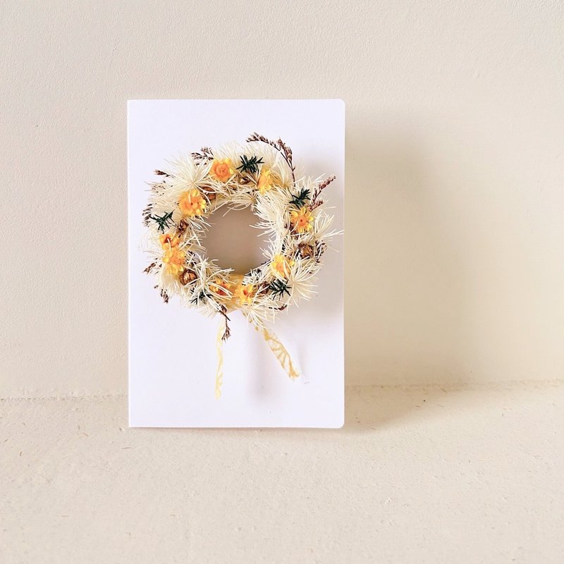 【24小时快速出货】芒果慕斯蛋糕花卡片/手工卡片/生日/情人节 - 卡片/明信片 - 纸 黄色